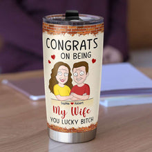 Load image into Gallery viewer, Personalized Funny Wife Tumbler - Custom Valentine’s Day Gifts for Couples Tumbler Cup PopCulturePrints