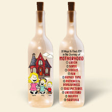 Load image into Gallery viewer, 10 Ways to Find Joy in the Journey of Motherhood - Personalized Bottle Lamp Gift for Mom and Grandma Bottle Lamp PopCulturePrints