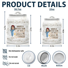 Load image into Gallery viewer, Grandmas Never Run Out Of Hugs Or Cookies - Custom Personalized Cookie Jar Cookie Jar PopCulturePrints