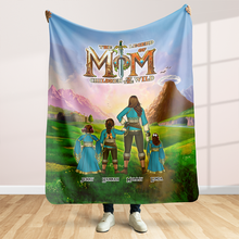 Load image into Gallery viewer, "The Legend of Mom: A Tale of Love and Adventure" - Personalized Blanket - Gift for Mom, Grandma, and More Blanket PopCulturePrints