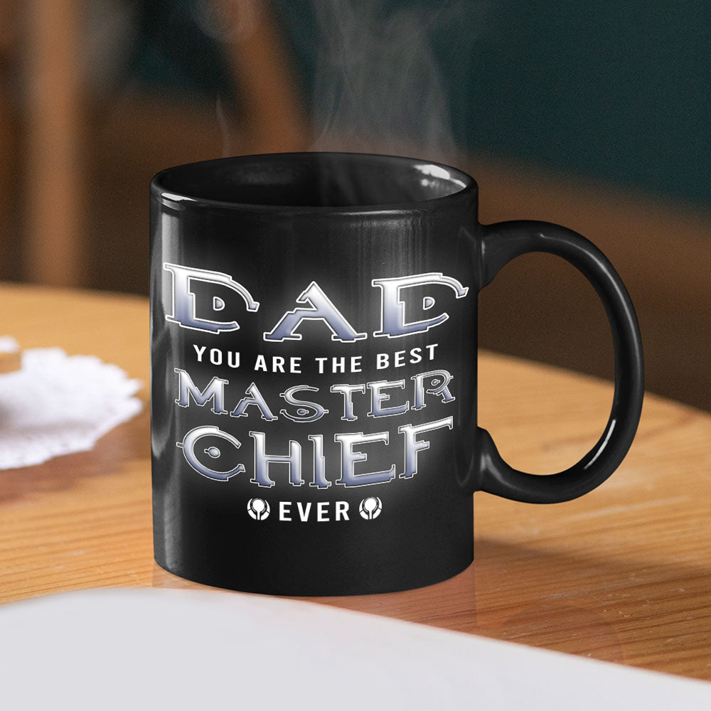 Personalized Best Dad Gaming Coffee Mug - Master Chief Design Coffee Mug PopCulturePrints