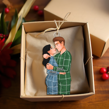 Load image into Gallery viewer, Personalized Couple Christmas Ornament | Custom Holiday Gifts | Valentine's Day Gifts Ornament PopCulturePrints
