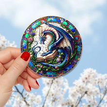 Load image into Gallery viewer, Personalized Christmas Dragon Suncatcher Ornament Suncatcher PopCulturePrints