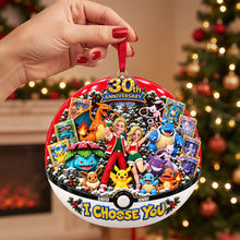 Load image into Gallery viewer, "I Choose You" - Celebrate 30 Years of Adventure - Personalized Christmas Ornament for Couples