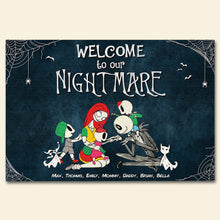 Load image into Gallery viewer, Welcome to Our Nightmare Personalized Family Doormat Doormat PopCulturePrints