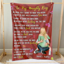 Load image into Gallery viewer, Naughty Couple Personalized Blanket Blanket PopCulturePrints