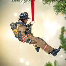 Load image into Gallery viewer, Personalized Firefighter Photo Ornament - Heroic Tribute Keepsake Ornament PopCulturePrints