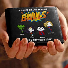 Load image into Gallery viewer, Personalized Super Dad PU Leather Wallet - Unique Father's Day Gift Leather Wallet PopCulturePrints