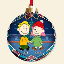 Load image into Gallery viewer, Custom Cartoon Couple Christmas Ornament - Personalized Holiday Gift for Valentine's Day Gifts Ornament PopCulturePrints