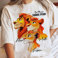 Load image into Gallery viewer, "Embrace the Roar of Family Love" - Personalized Lion Family Pride Shirt - Custom Gift for Family, Friends, and Loved Ones Shirts PopCulturePrints