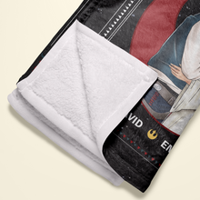 Load image into Gallery viewer, Personalized Galaxy Adventure Couple Blanket - Custom Valentine's Day Gifts Blanket PopCulturePrints