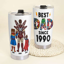 Load image into Gallery viewer, Personalized Superhero Dad Tumbler - Custom Father's Day Gift Tumbler Cup PopCulturePrints
