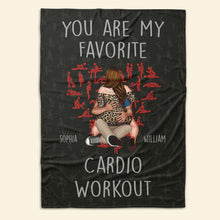 Load image into Gallery viewer, Customizable Cardio Workout Blanket - You Are My Favorite Design Blanket PopCulturePrints
