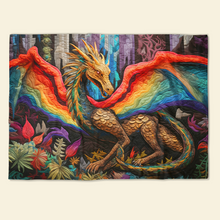 Load image into Gallery viewer, Personalized LGBT Pride Dragon Blanket Blanket PopCulturePrints