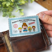 Load image into Gallery viewer, Personalized World's Best Mother Aluminum Wallet Card Wallet Card PopCulturePrints