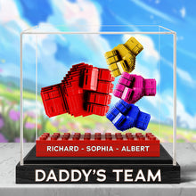 Load image into Gallery viewer, “Daddy's Team: A Symbol of Love” - Personalized Acrylic Plaque for Dads, Grandpas & Special Men Shaped Plaques PopCulturePrints