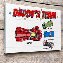 Load image into Gallery viewer, Personalized Superhero Canvas Print for Dad Poster & Canvas PopCulturePrints
