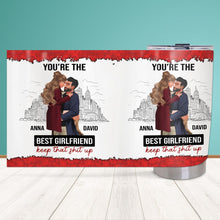 Load image into Gallery viewer, Personalized Best Girlfriend Tumbler - Custom Couple Gift Tumbler Cup PopCulturePrints