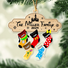 Load image into Gallery viewer, Personalized Christmas Family Stocking Ornament Ornament PopCulturePrints