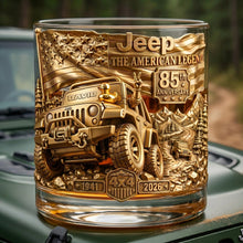 Load image into Gallery viewer, Celebrate the Legend: 85th Anniversary Off-Road Round Glass - Personalized Gifts for Jeep Enthusiasts