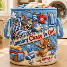 Load image into Gallery viewer, Playful Quilted Laundry Basket - Personalized Gifts 02hadt180726 Laundry Basket PopCulturePrints