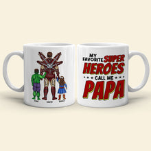 Load image into Gallery viewer, Personalized Superhero Mug for Dad - Custom Gift Coffee Mug PopCulturePrints