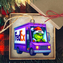Load image into Gallery viewer, Personalized Christmas Ornament for Postal Workers - Grinch Mailman Ornament PopCulturePrints