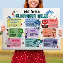 Load image into Gallery viewer, Personalized Classroom Rules Poster for Teachers - Custom Name Decor Poster & Canvas PopCulturePrints