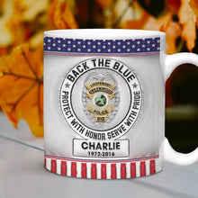 Load image into Gallery viewer, Personalized Police Officer Rank Badge Custom Mug Coffee Mug PopCulturePrints