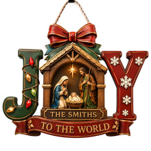 Load image into Gallery viewer, Jesus Joy To The World Acrylic Sign - Personalized Gifts For Christian Christmas Acrylic Sign 01HAQN060826 Acrylic Sign PopCulturePrints