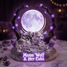 Load image into Gallery viewer, "For the Heart That Protects: Mama Wolf Acrylic Light Box - Personalized Gifts for Mom, Grandma, and More!" Light Box PopCulturePrints