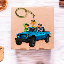 Load image into Gallery viewer, Happy Ducks Keychain - Personalized Gift for Off-Road Lovers Keychains PopCulturePrints