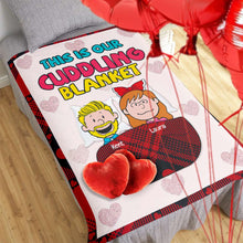Load image into Gallery viewer, Custom Couples Cuddling Blanket - Valentine's Day Gifts Blanket PopCulturePrints