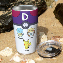 Load image into Gallery viewer, Personalized Pokedad Tumbler - The One and Only Master Dad Gift Tumbler Cup PopCulturePrints