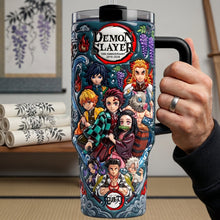 Load image into Gallery viewer, Embrace the Spirit of Adventure - Attack Squad 40oz Tumbler With Handle - Personalized Gift for Anime Fans, Friends, and Family Tumbler Cup PopCulturePrints