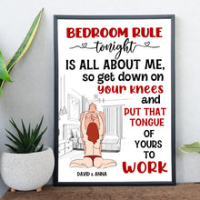 Load image into Gallery viewer, Personalized Bedroom Rule Canvas Print for Couples Poster & Canvas PopCulturePrints