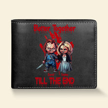 Load image into Gallery viewer, Personalized Horror Couple PU Leather Wallet - Better Together Till the End Leather Wallet PopCulturePrints