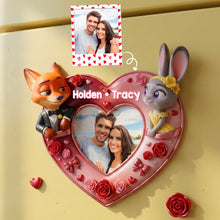 Load image into Gallery viewer, Love Blooms: A Heartfelt Touch to Your Space - Romantic Love Fridge Magnet, Custom Gift for Couples Fridge Magnet PopCulturePrints