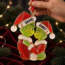 Load image into Gallery viewer, Love Wrapped in Christmas Cheer - Personalized Christmas Ornament for Couples