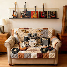 Load image into Gallery viewer, “Rock On with Style!” - Rock & Roll Spirit Sofa Cover - Personalized Gift for Music Lovers Sofa Cover PopCulturePrints