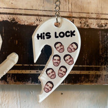 Load image into Gallery viewer, Personalized Couple Keychains – Her Key & His Lock Keychains PopCulturePrints
