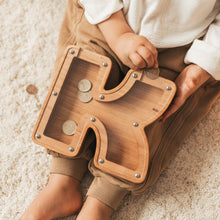 Load image into Gallery viewer, Personalized Wooden Letter Piggy Bank for Kids - Unique Gift Idea Wood Sign PopCulturePrints