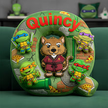 Load image into Gallery viewer, Personalized Alphabet Adventure Pillow - A Fun Gift for Kids Pillow PopCulturePrints