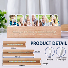 Load image into Gallery viewer, Thank You, Papa! Personalized Custom LED Light - Perfect Gift for Grandpa, Father's Day, Birthdays Custom Shaped LED Light PopCulturePrints