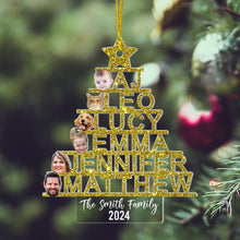 Load image into Gallery viewer, Personalized Family Photo Christmas Tree Ornament Ornament PopCulturePrints