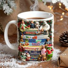 Load image into Gallery viewer, Bring Joy This Christmas - Classic Movies Collection Stack Coffee Mug - Personalized Gift for Movie Lovers and Families Coffee Mug PopCulturePrints
