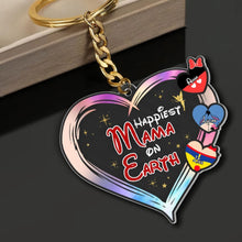 Load image into Gallery viewer, Happiest Mama on Earth Personalized Keychain - Mother’s Day Gift Keychains PopCulturePrints