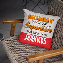 Load image into Gallery viewer, Personalized Superhero Mom Pillow - Custom Family Names Pillow PopCulturePrints
