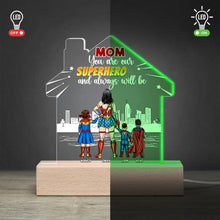 Load image into Gallery viewer, Superhero Mom Personalized LED Light Led Night Light PopCulturePrints