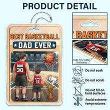 Load image into Gallery viewer, “Best Basketball Dad Ever” - Personalized Acrylic Car Hanger - Perfect Gift for Dads and Grandpas Acrylic Car Hanger PopCulturePrints